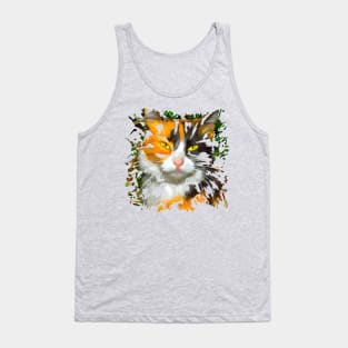 Cat with yellow eyes Tank Top